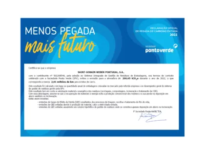 Declaração Oficial de Pegada de Carbono Evitada 2022
