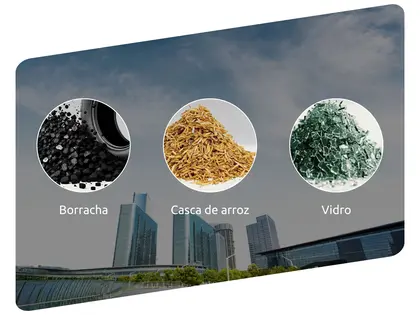 Materiais reciclados nos nossos produtos