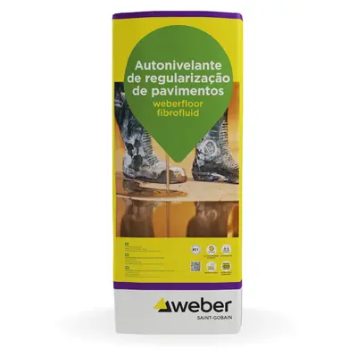 Argamassa autonivelante weberfloor fibrofluid