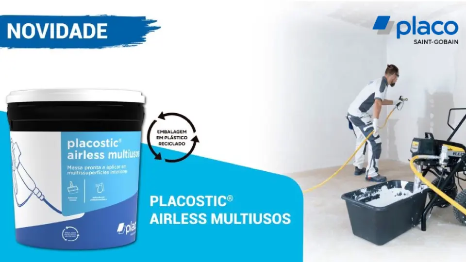 Placo® complementa oferta de soluções prontas a aplicar com Placostic® Airless Multiusos