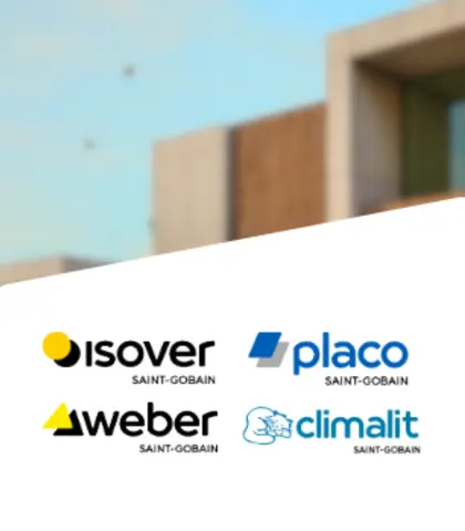 Marcas Isover, Placo, Weber e Climalit