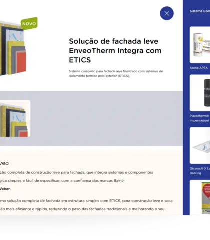 Sistema construtivo de fachada na cidade Saint-Gobain